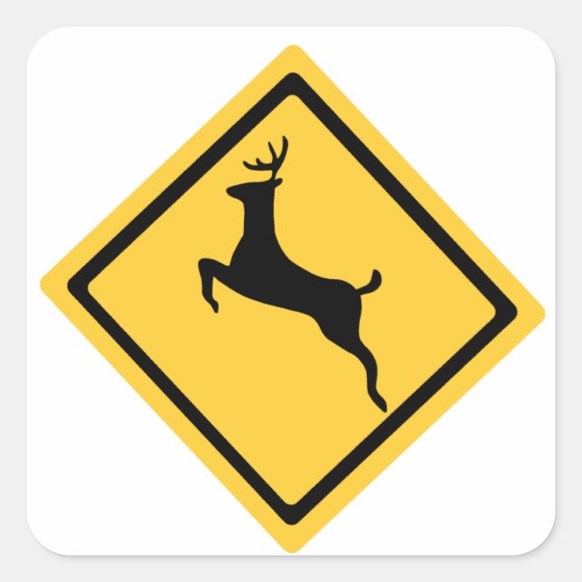 Sticker Carré Symbole de passage des cerfs (Devant)