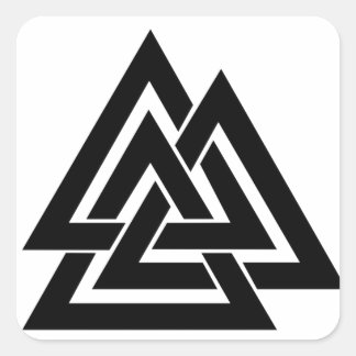 Sticker Carré Symbole de protection nordique Valknut Viking Nors