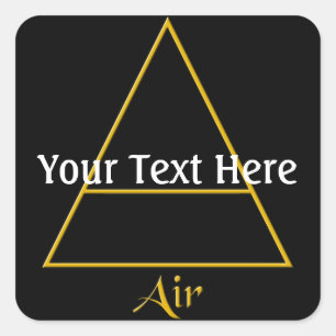 Sticker Carré Symbole d'élément d'air de Falln Pagan