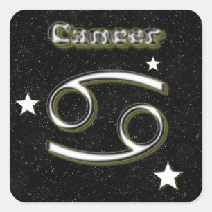 Sticker Carré Symbole du cancer