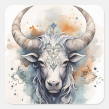 Symbole Horoscope de Taurus l'aquarelle taureau