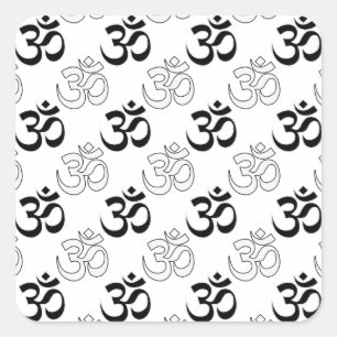 Sticker Carré Symbole Om, Aum