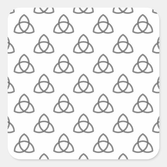 Sticker Carré Symbole Triquetra Vesica (Devant)