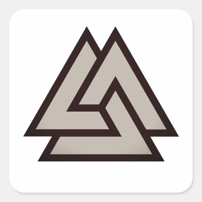 Sticker Carré Symbole Valknut (Devant)