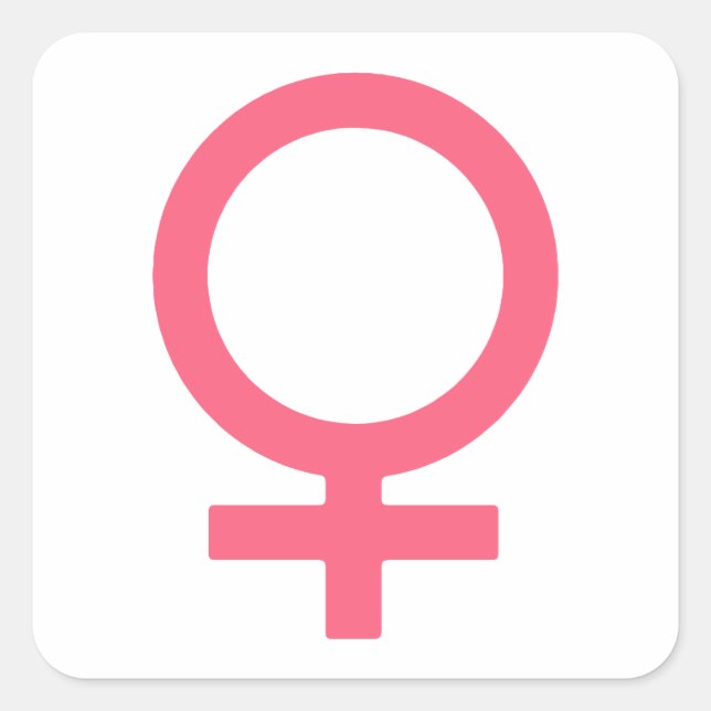 Sticker Carré Symbole Vénus sucré-cool (Devant)