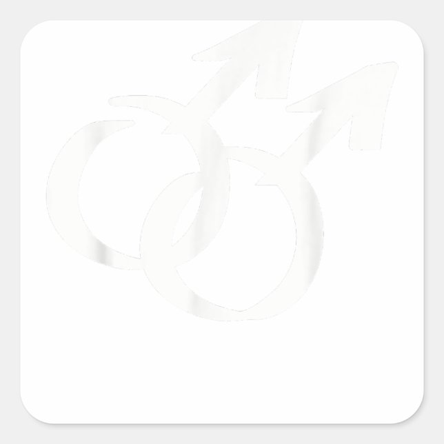 Sticker Carré Symboles gays (Devant)