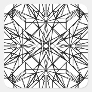 Sticker Carré symétrie géométrique