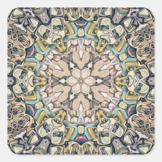 Sticker Carré Symmetry of Shapes (Devant)