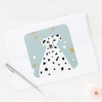 Sympa Chien Dalmatien Illustration Abstraite Art