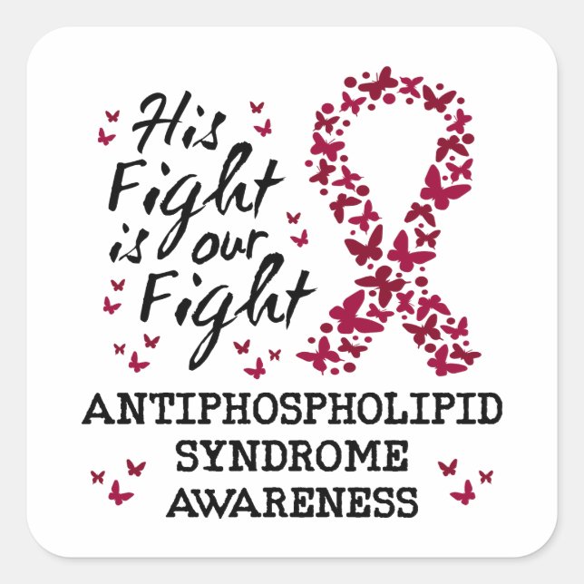 Sticker Carré Syndrome antiphospholipidique Sensibilisation, son (Devant)