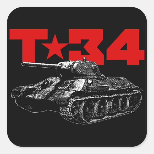 STICKER CARRÉ T-34 (Devant)