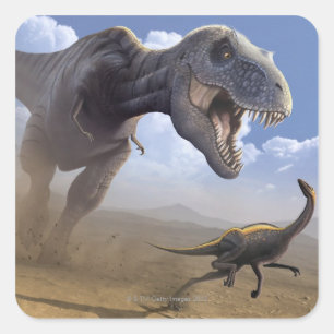 Sticker Carré T Rex