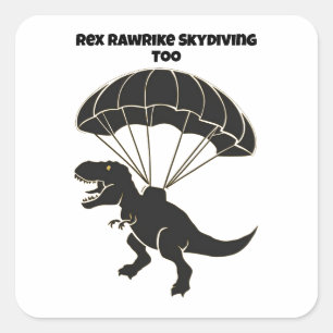 Sticker Carré T-rex