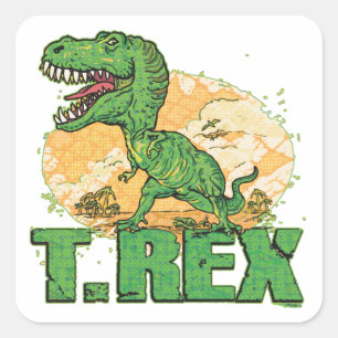 Sticker Carré T Rex Big Dot