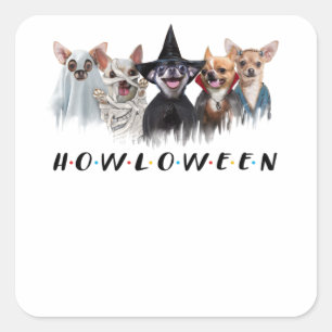 Sticker Carré t-shirt chihuahua chihuahua coutume halloween