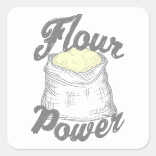 Sticker Carré T-shirt Flour Power