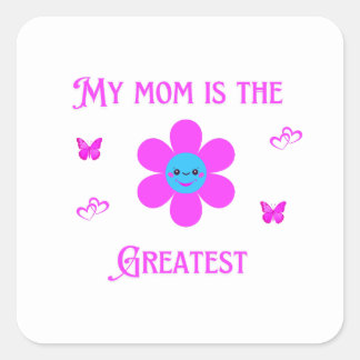 Sticker Carré T-shirt foncé de base