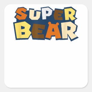 Sticker Carré T-shirt ours gai avec l'ours drapeau de la fierté
