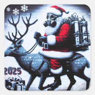 Sticker Carré T-shirt père Noël