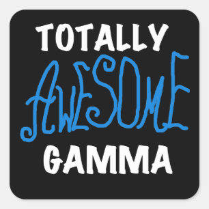 Sticker Carré T-shirts et cadeaux bleus gamma totalement