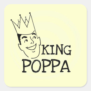 Sticker Carré T-shirts et cadeaux King Poppa