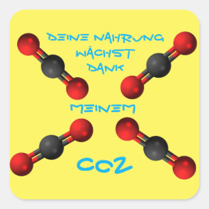 Sticker Carré Ta nourriture vit grâce à mon CO2