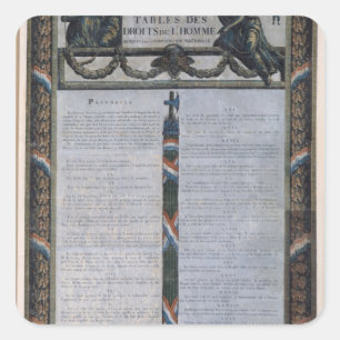 Sticker Carré Tableau de la déclaration des droites de l'homme