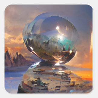 Sticker Carré Tableau numérique vu panoramique joli couleurs pdf