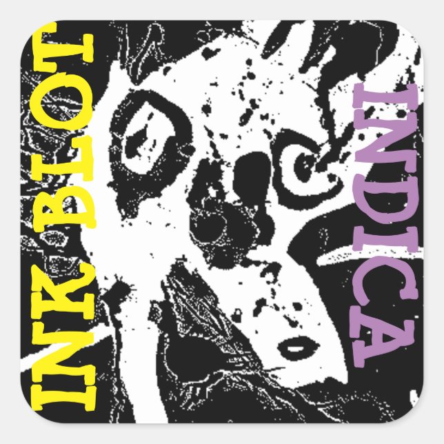 STICKER CARRÉ TACHE D'ENCRE INDICA (Devant)