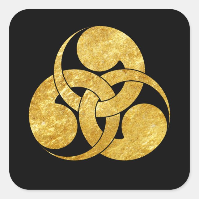 Sticker Carré Tadpole Mon clan samouraï japonais (Devant)