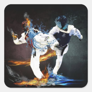 Sticker Carré taekwondo