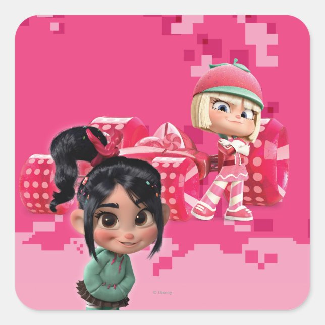 Sticker Carré Taffyta & Vanellope (Devant)