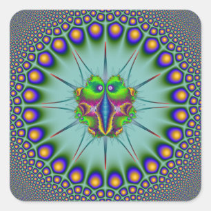 Sticker Carré Taggert Bug dans un cadre circulaire 24 points
