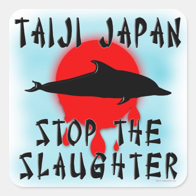 Sticker Carré Taiji Slaughter (Devant)