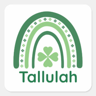 Sticker Carré Tallulah Nom Clover Boho Rainbow