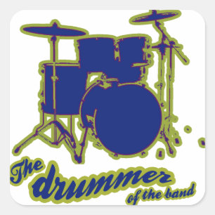 Sticker Carré tambours à percussion ~ tambour