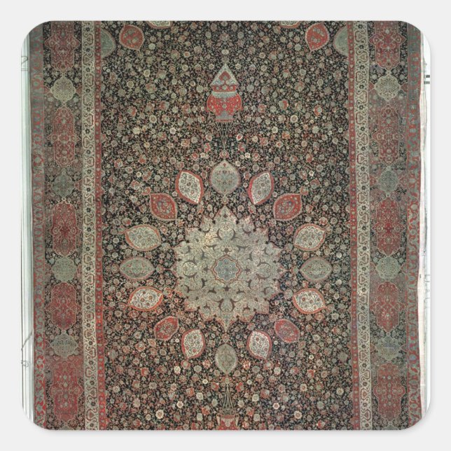 Sticker Carré Tapis d'Ardabil fait pour la mosquée chez Ardabil (Devant)