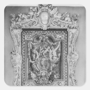 Sticker Carré Tapisserie des armoiries de la famille royale fran