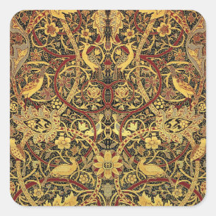 Sticker Carré Tapisserie fausse de Bullerswood de William Morris
