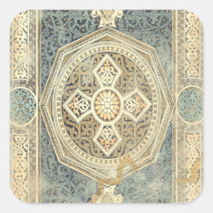 Sticker Carré Tapisserie ornementale avec design géométrique orn
