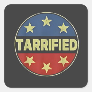 Sticker Carré Tarré Anit Trump Patriotique Américain