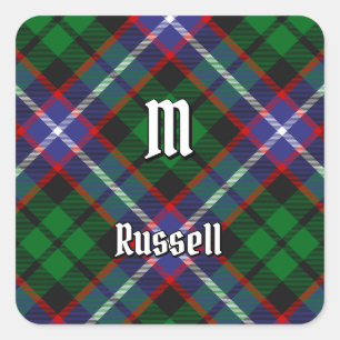 Sticker Carré Tartan du clan Russell