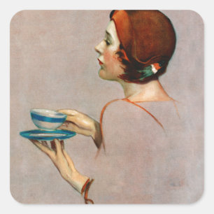 Sticker Carré Tasse de Java