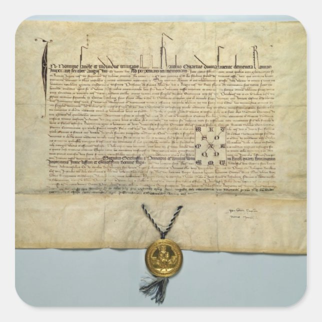 Sticker Carré Taureau de Charles IV empereur romain (Devant)