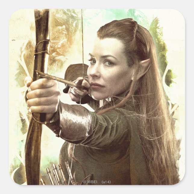 Sticker Carré TAURIEL™ Fille de Mirkwood (Devant)