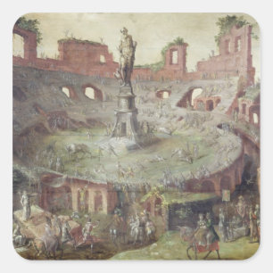 Sticker Carré Tauromachie antique, 1552