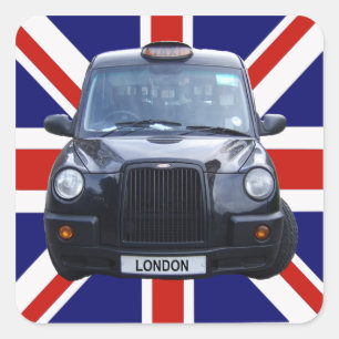 Sticker Carré Taxi noir de Londres