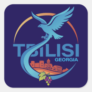 Sticker Carré Tbilissi Géorgie Europe orientale
