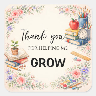 Sticker Carré Teacher Thank You Gifts   End of School Year