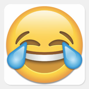 Sticker Carré Tears of Joy emoji drôle